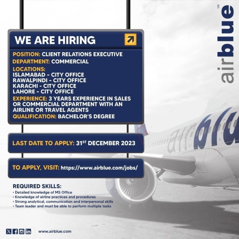 Airblue Jobs 2024