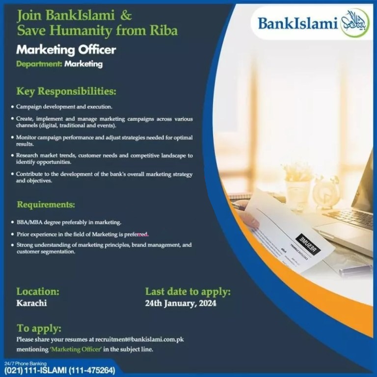 Bank Islami Jobs 2024