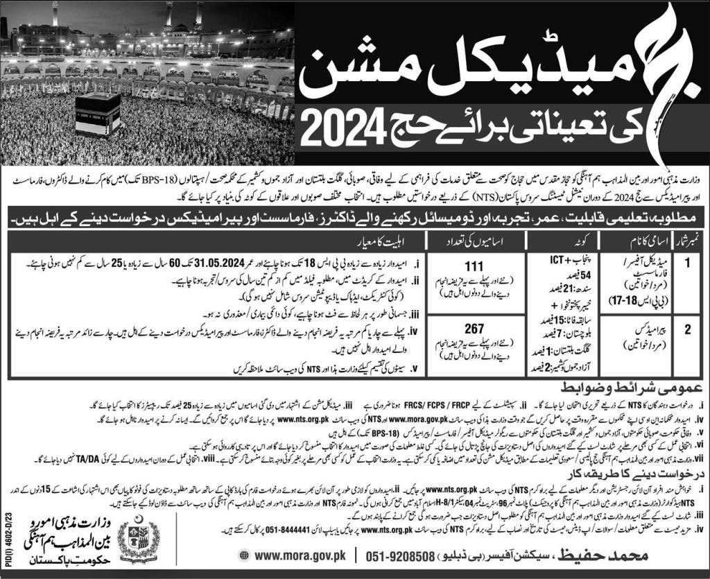 Ministry Of Religious Affairs Jobs 2024