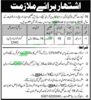 Pak Army Civilian Jobs Advertisement