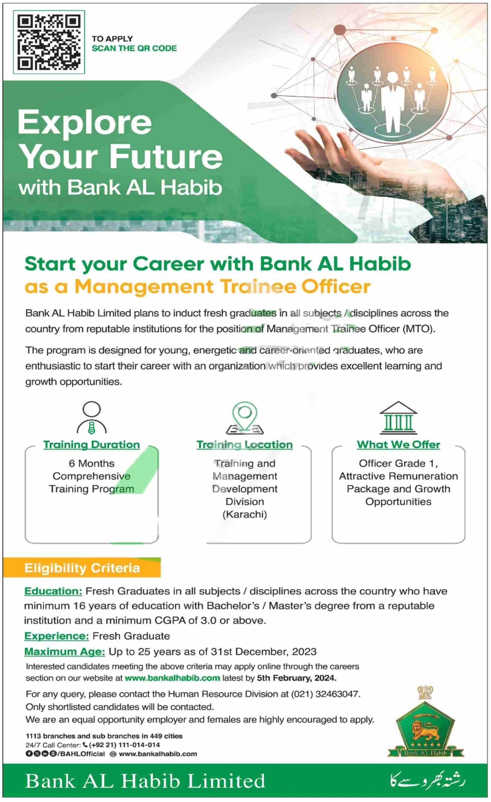 Bank Al Habib MTO Jobs 2024