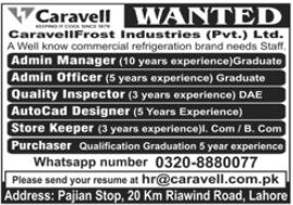 Carevell Frost Industries Jobs 2024