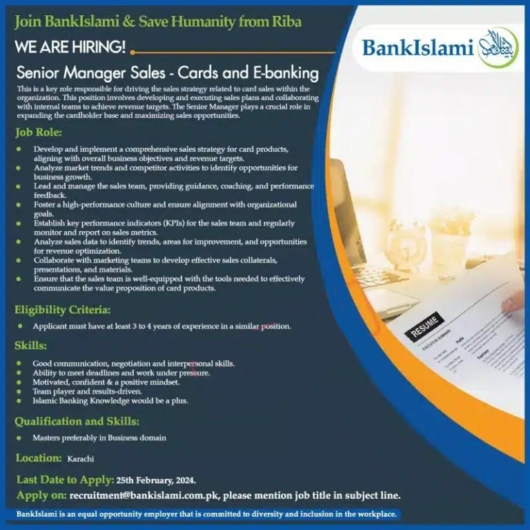 Bank Islami Jobs 2024