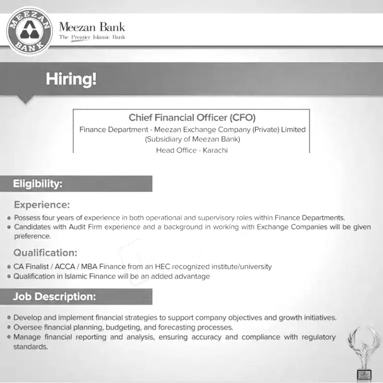 Meezan Bank Jobs 2024