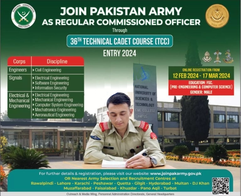 Pakistan Army Regular Commissioned Officers Jobs 