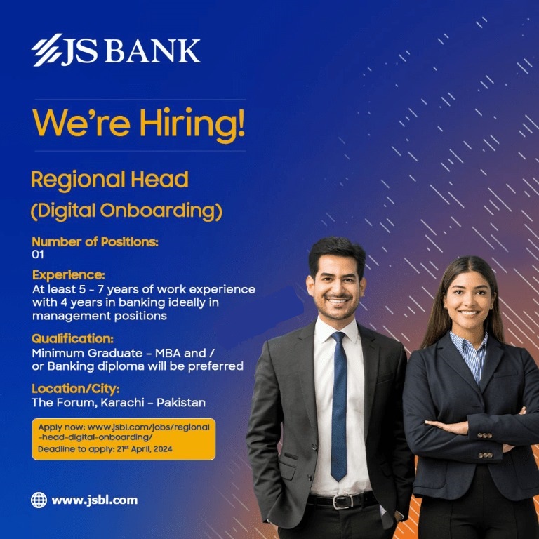 JS Bank Jobs 2024