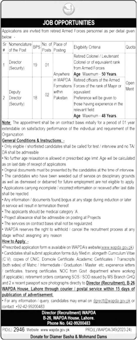 WAPDA Jobs 2024