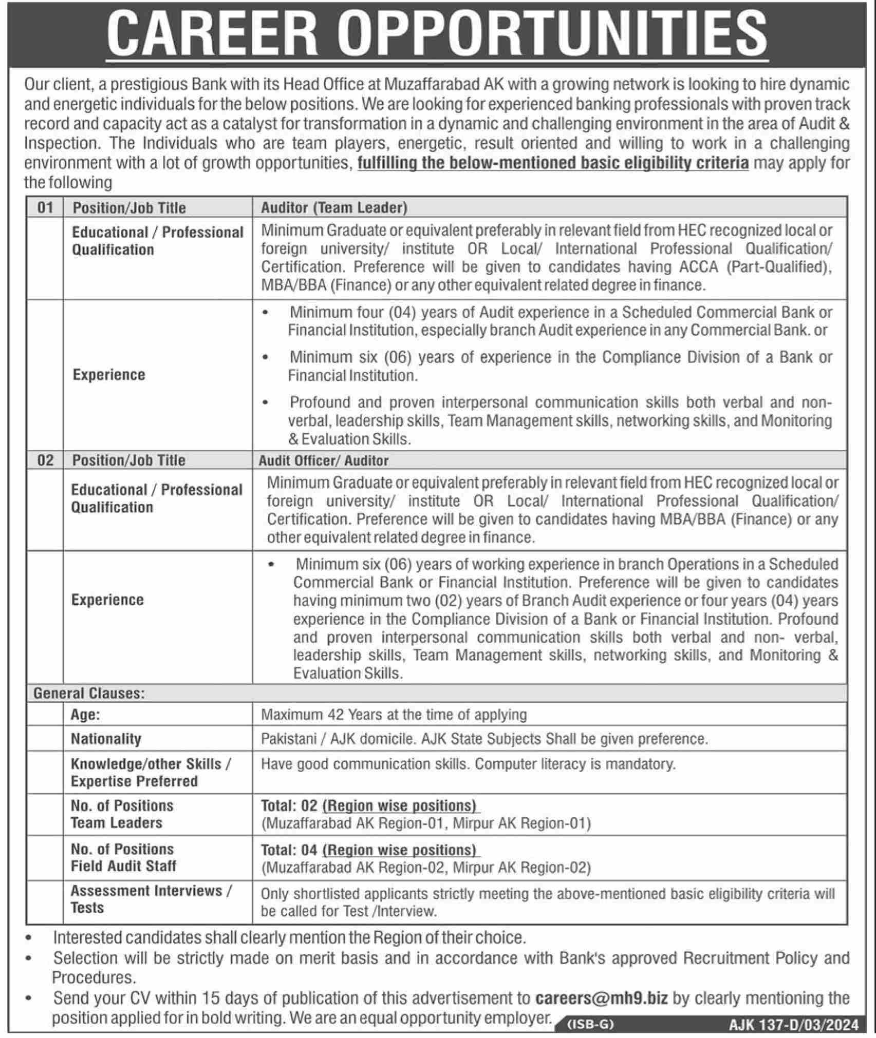 Commercial Bank Jobs 2024