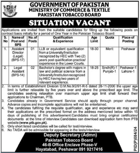 Ministry Of National Food Security Jobs 2024