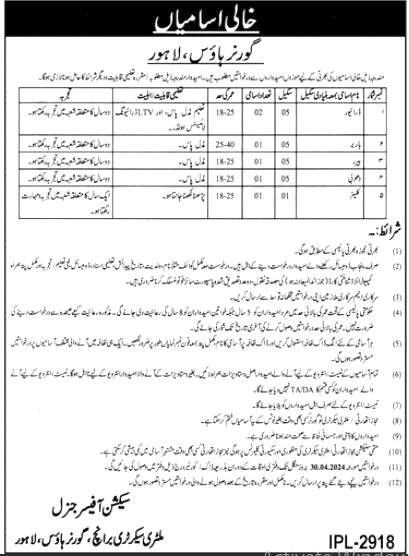 Governor House Jobs 2024