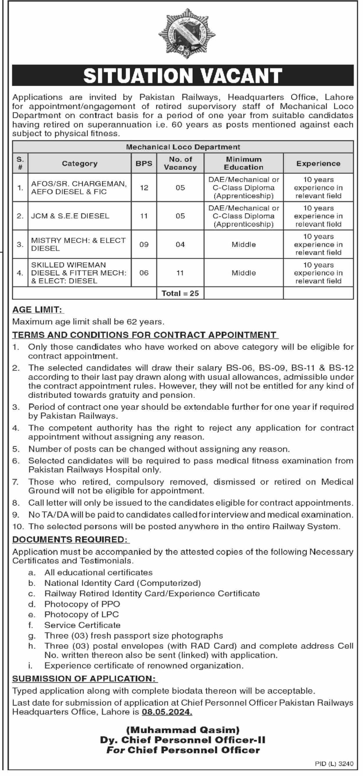 Pakistan Railways Jobs 2024