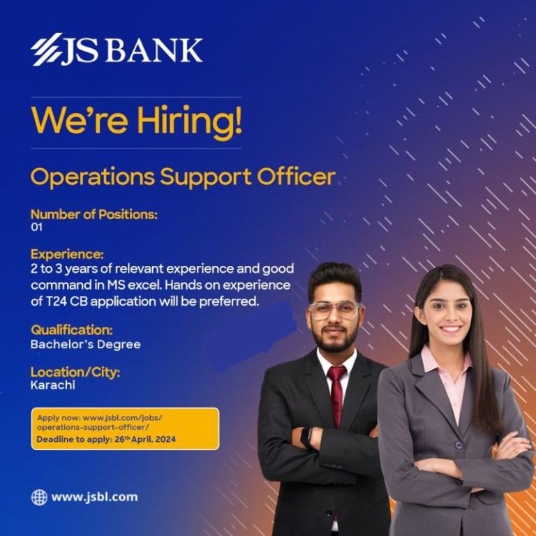 JS Bank Jobs 2024