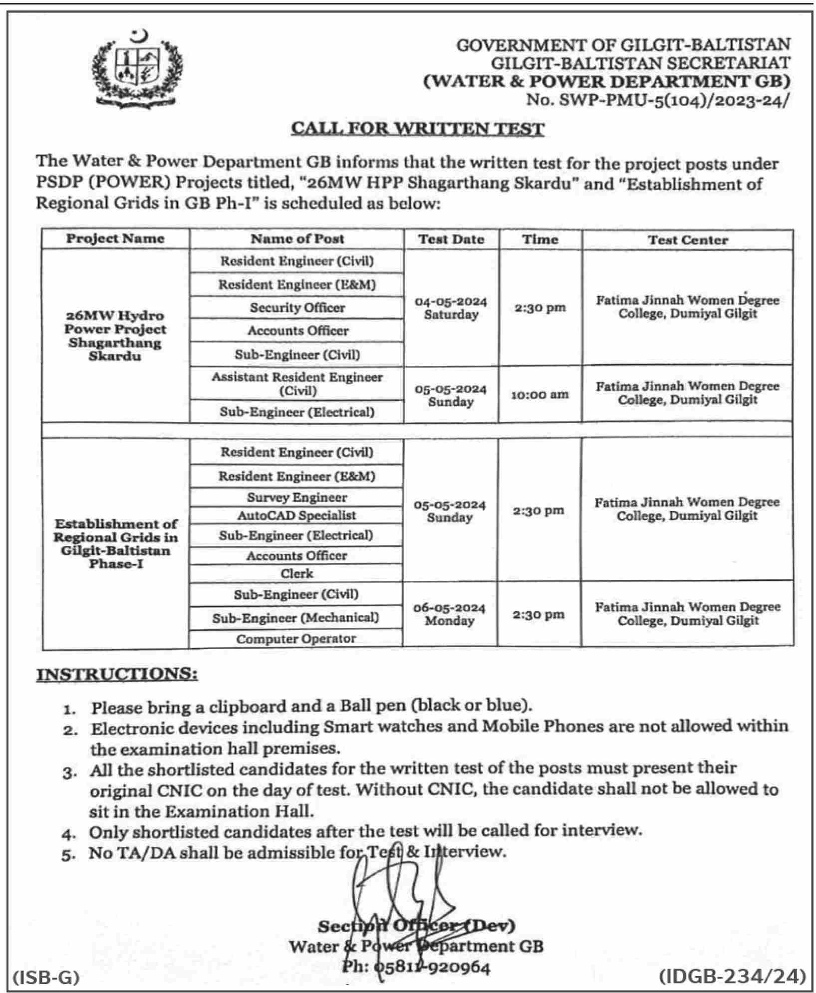 Water And Power Department Jobs 2024