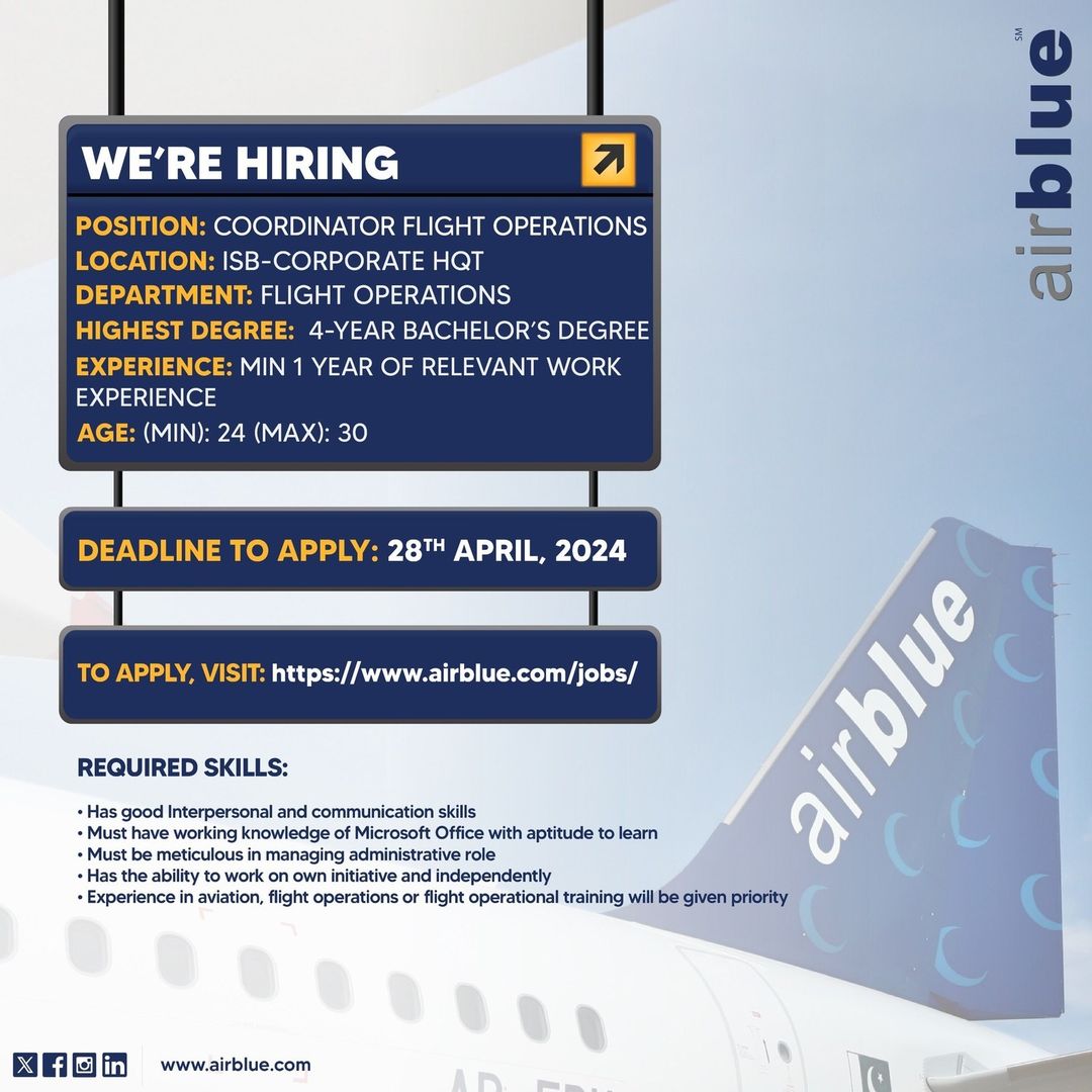 Airblue Jobs 2024