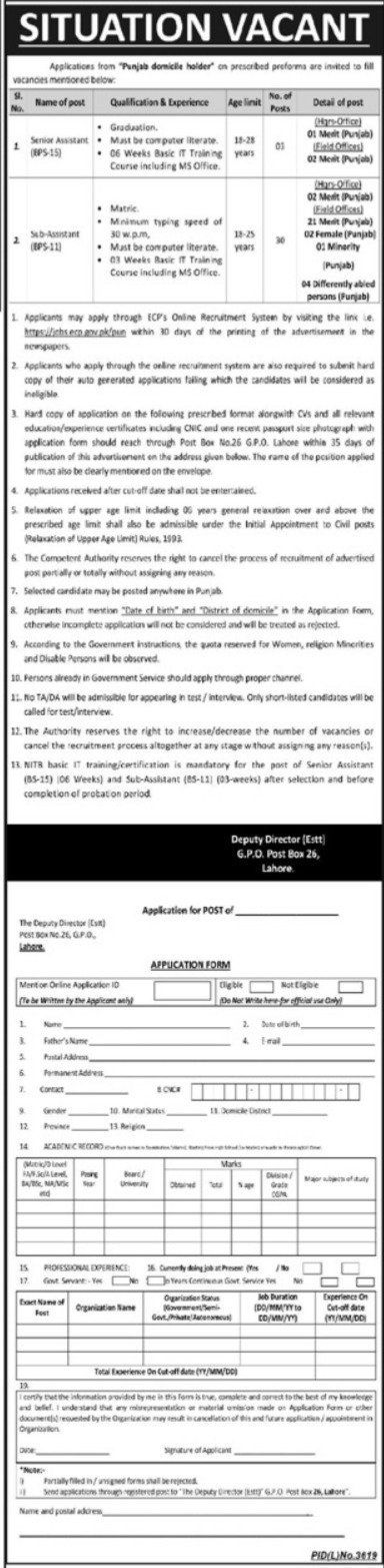 Election Commission Of Pakistan Jobs 2024