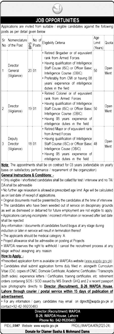 WAPDA Jobs 2024