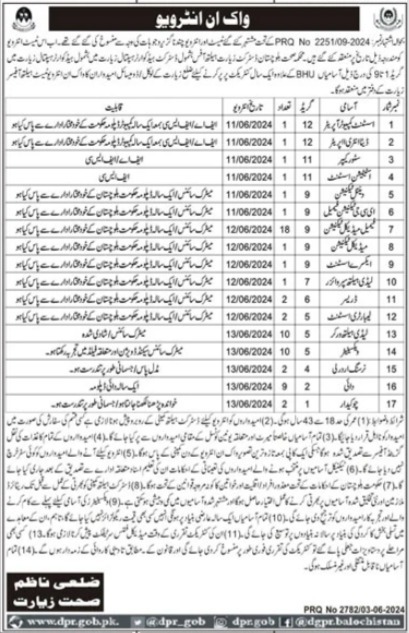 Health Department Jobs 2024