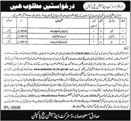 District and Session Court Jobs 2024