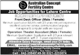 Australian Concept Fertility Centre Jobs 2024