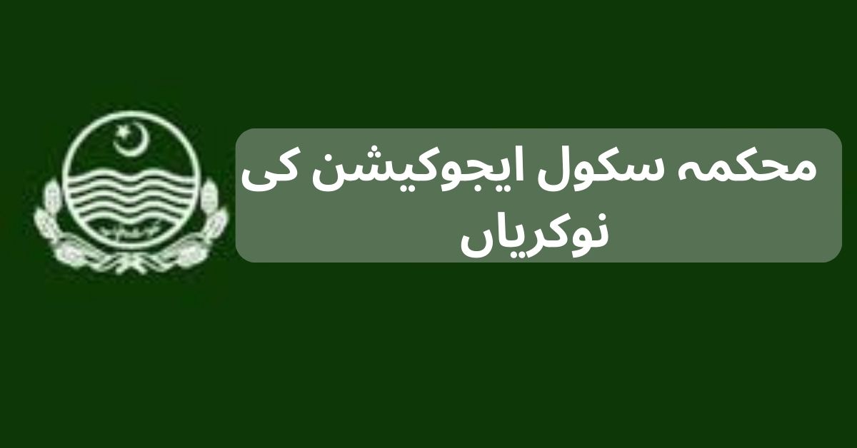 School Education Department Jobs 2024