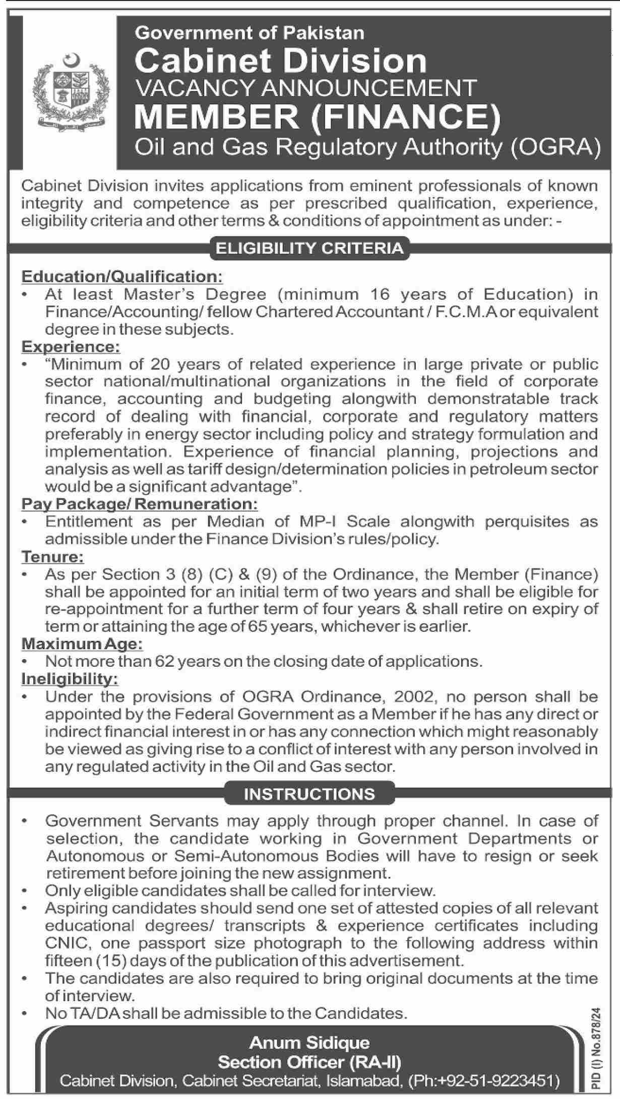 Cabinet Division Jobs 2024