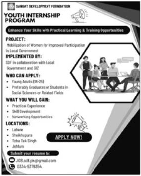 Foundation SDF Internship Program Jobs 2024