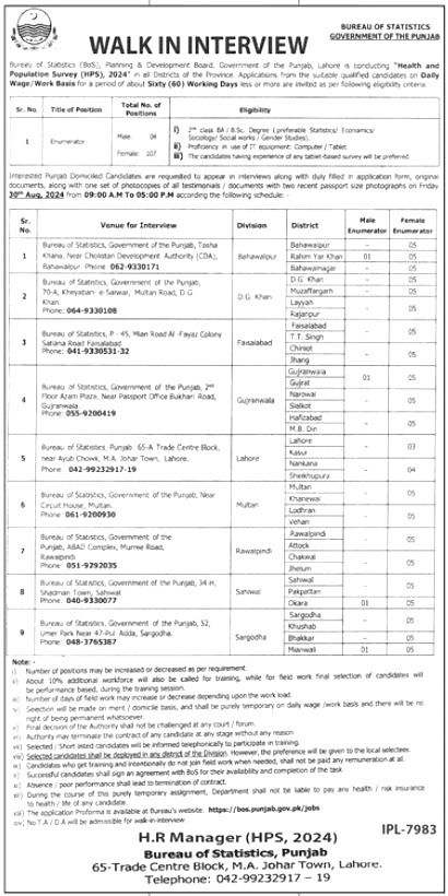 Bureau Of Statistics Jobs 2024