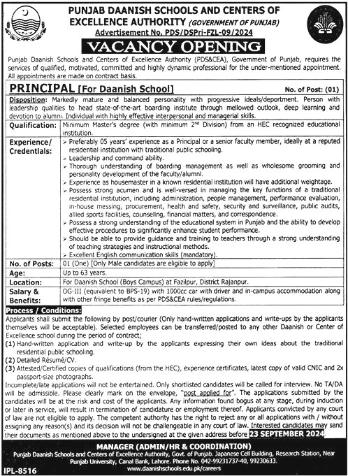 Daanish Schools Jobs 2024