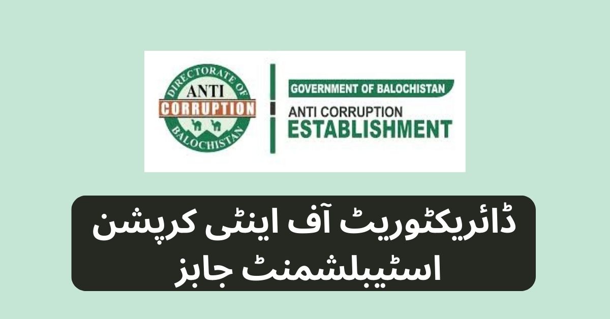 Anti Corruption Establishment Jobs 2024 Anti Corruption Establishment Jobs 2024
