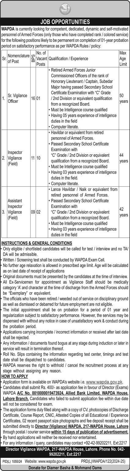 Water And Power Development Authority Jobs 2024