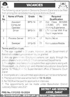 District & Session Court Jobs 2024