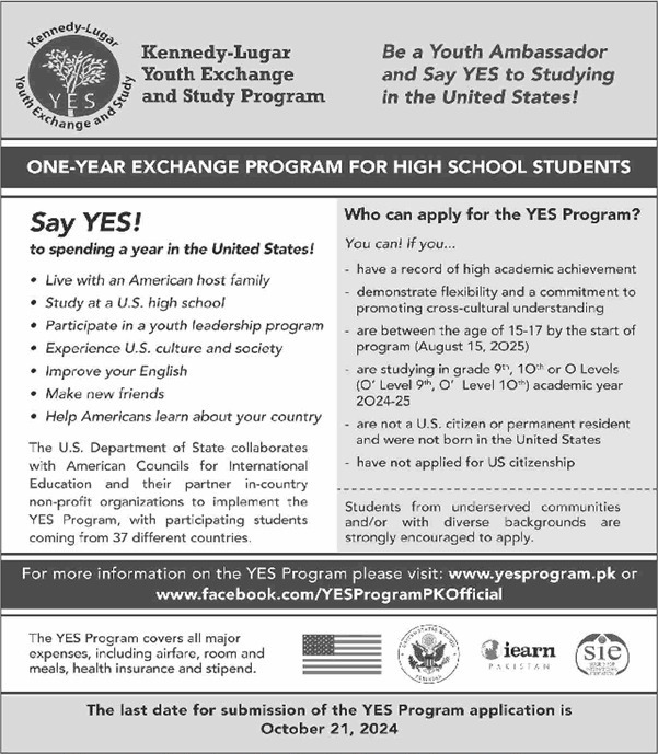 YES Scholarship Program for High School Students 2024