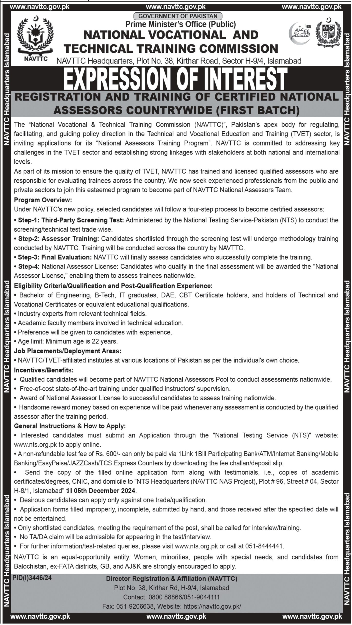 National Vocational & Technical Training Jobs 2024