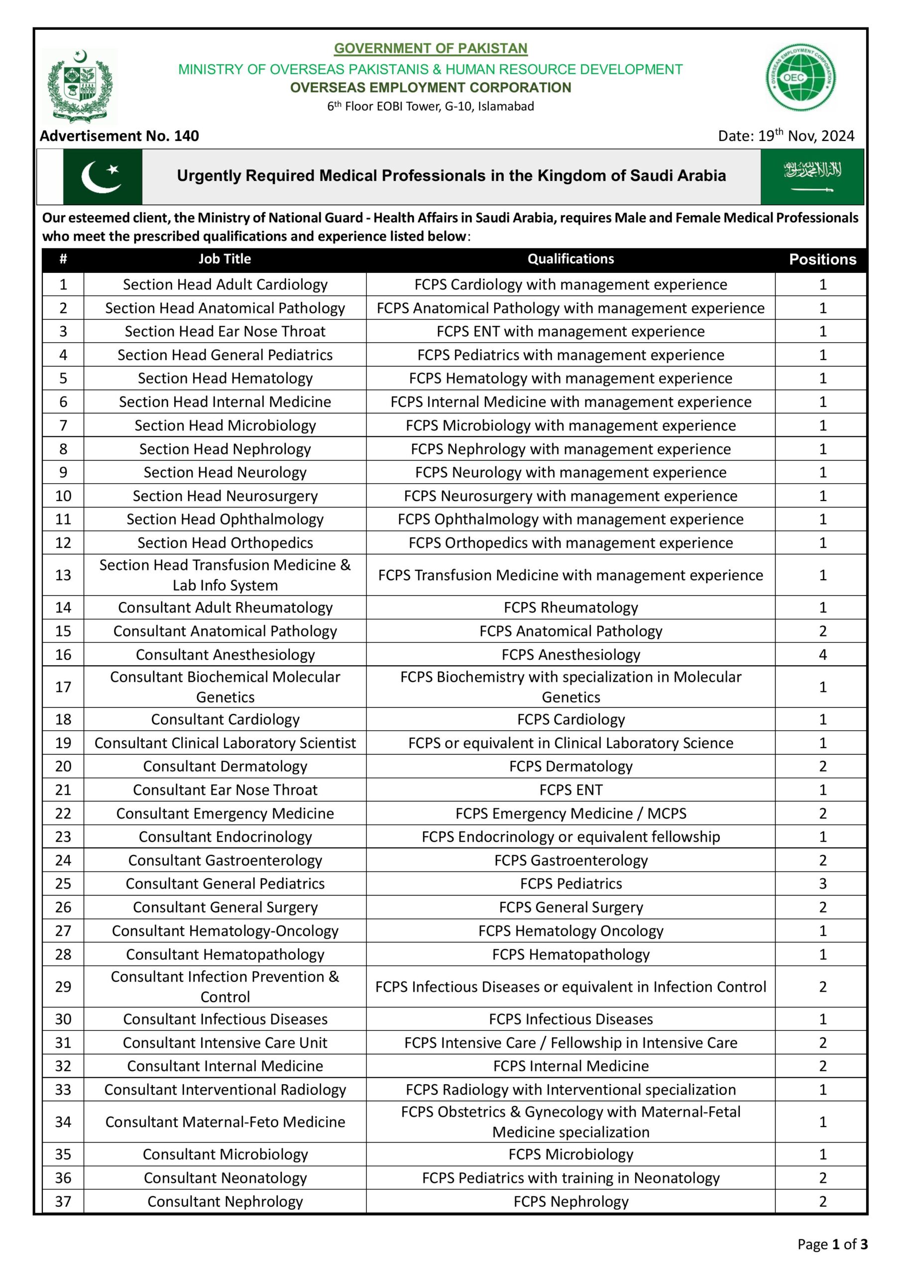 OEC Jobs in Saudi Arabia Jobs 2024