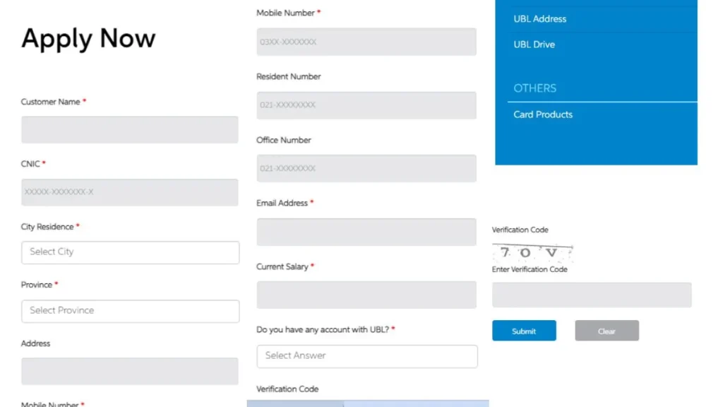 UBL Personal Loan Apply Now