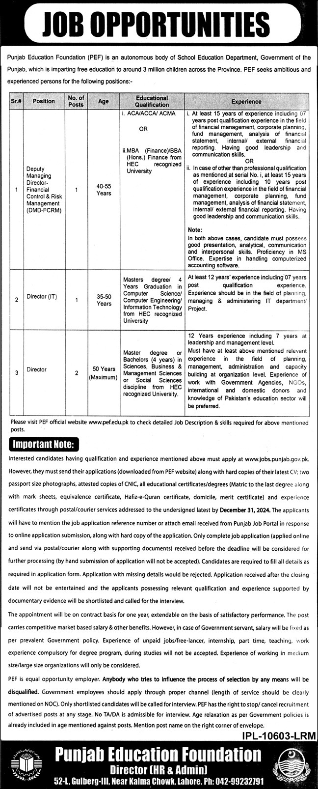 Education Foundation Jobs 2024