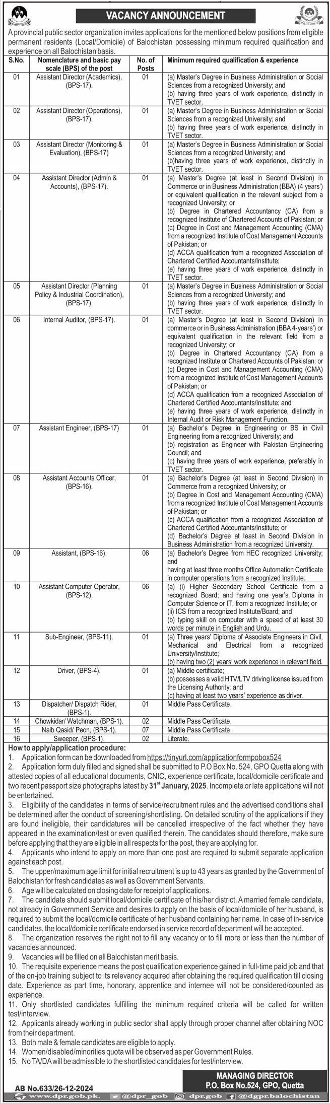 Public Sector Organization Jobs 2025 