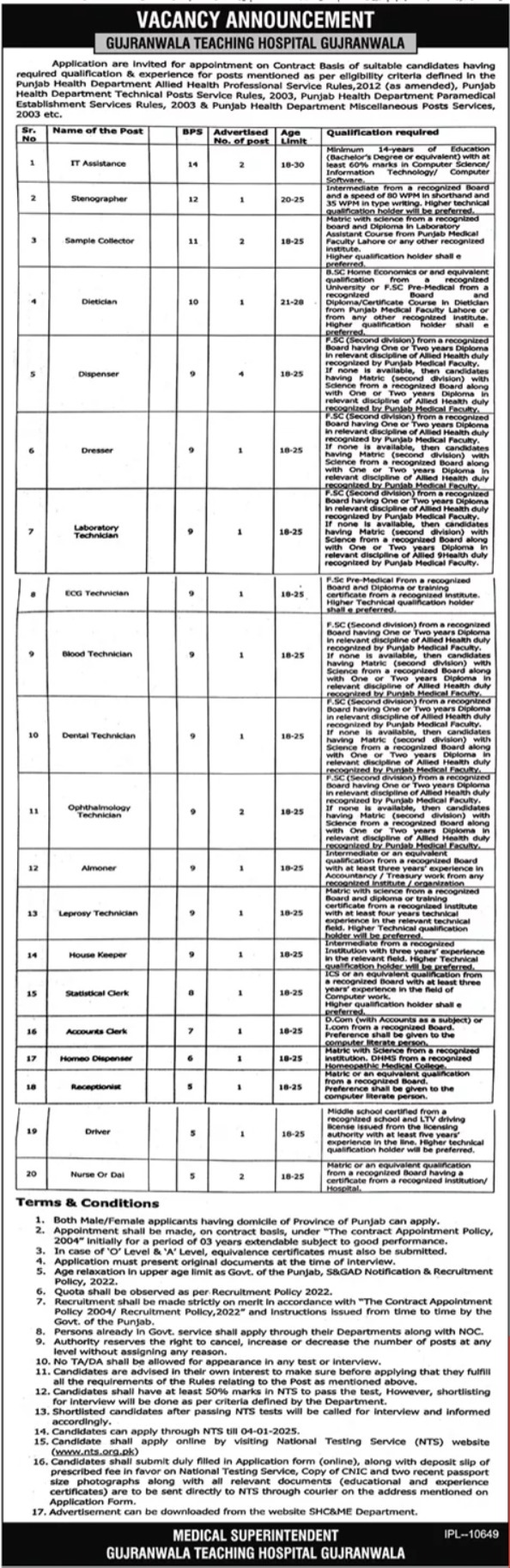 Teaching Hospital Jobs 2025