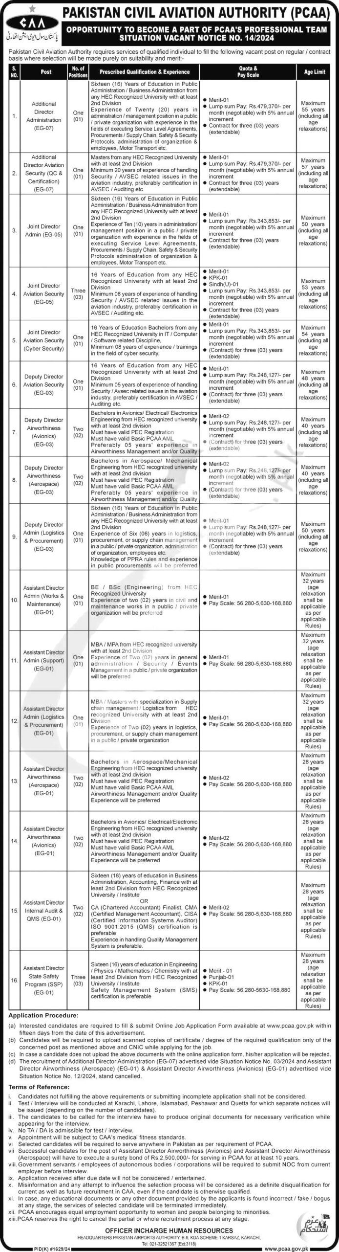 Civil Aviation Authority Jobs 2024