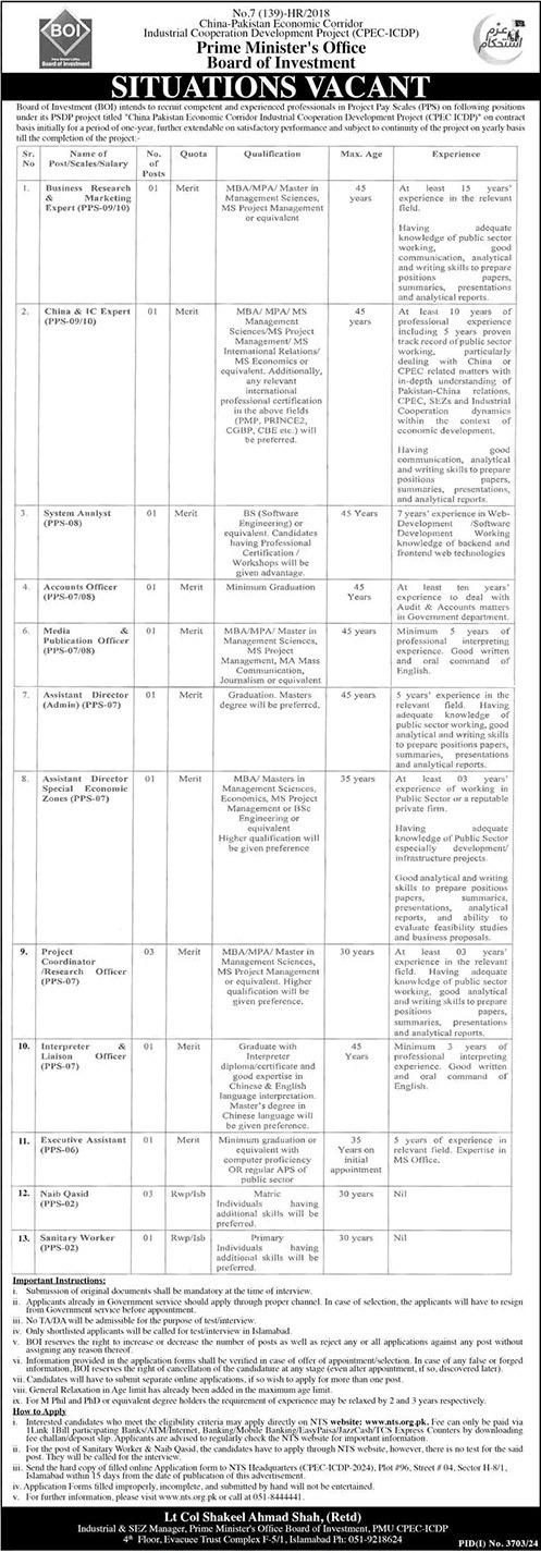 Board of Investment Jobs 2024