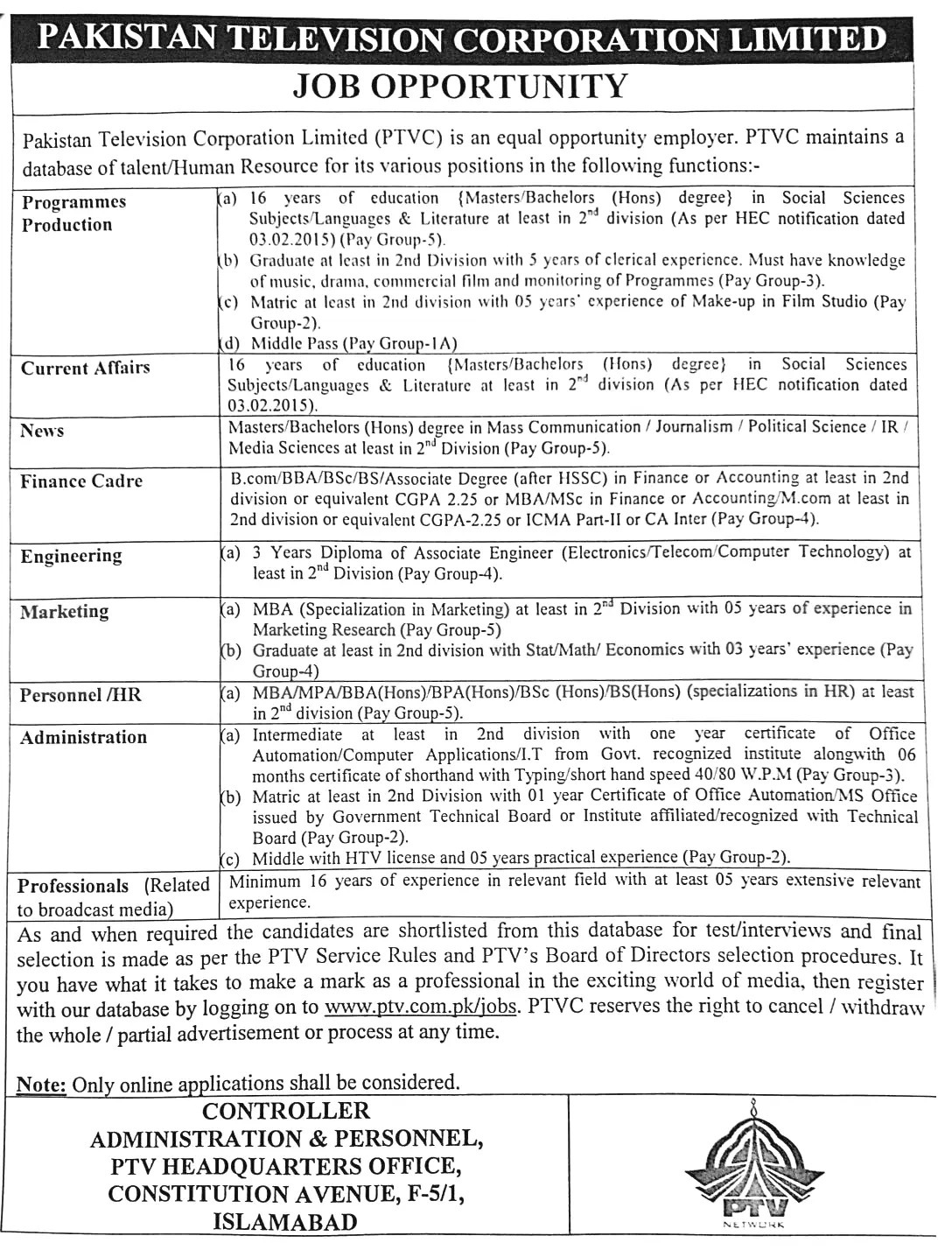 Television Corporation Limited Jobs 2025