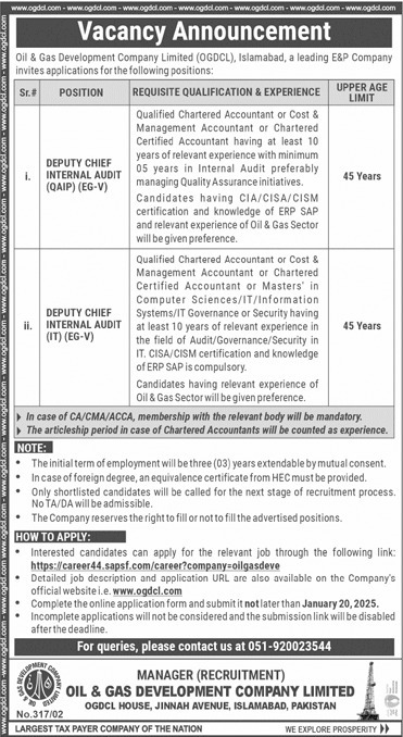 Deputy Chief Internal Audit Jobs 2025