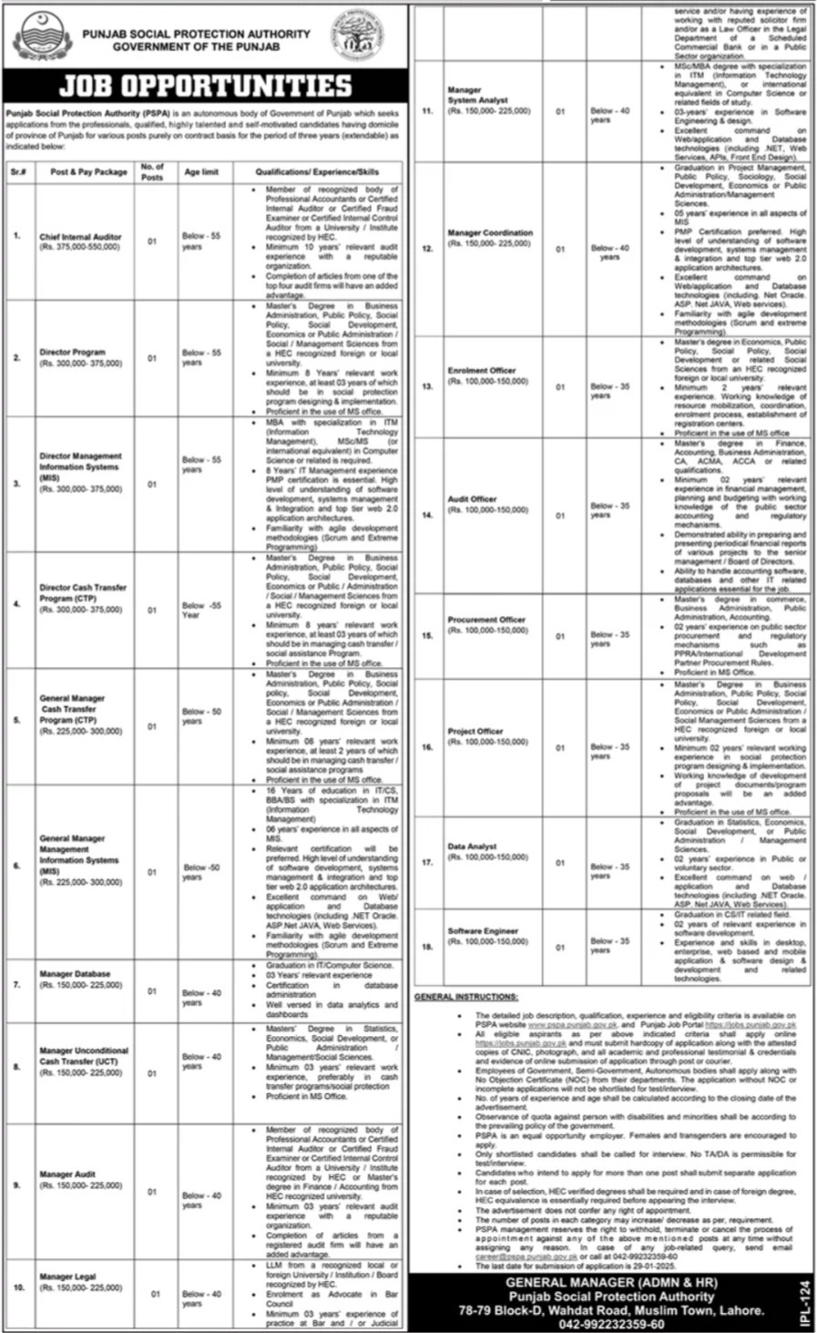 Social Protection Authority Jobs 2025