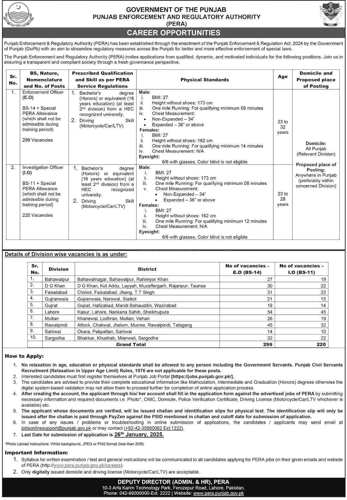 Enforcement and Regulatory Authority Jobs 2025