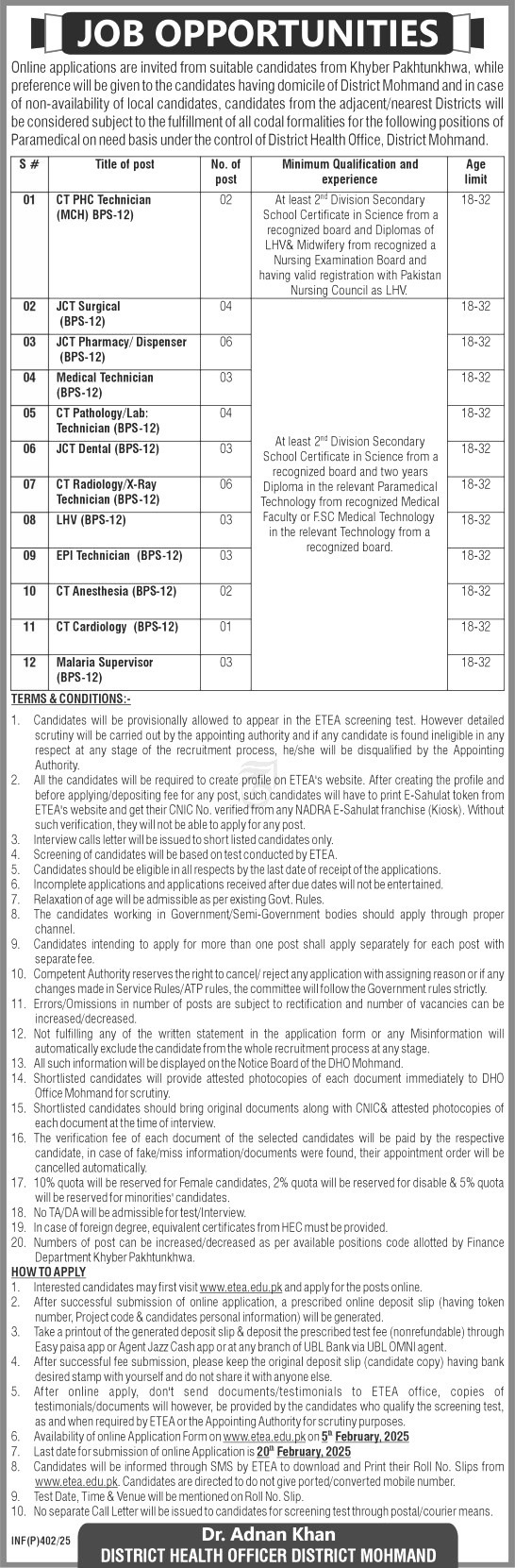 District Health Officer Jobs 2025