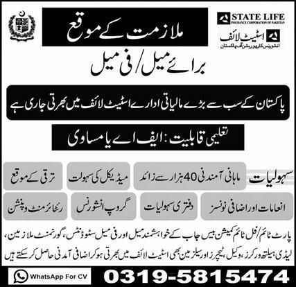 State Life Insurance Corporation Jobs 2025