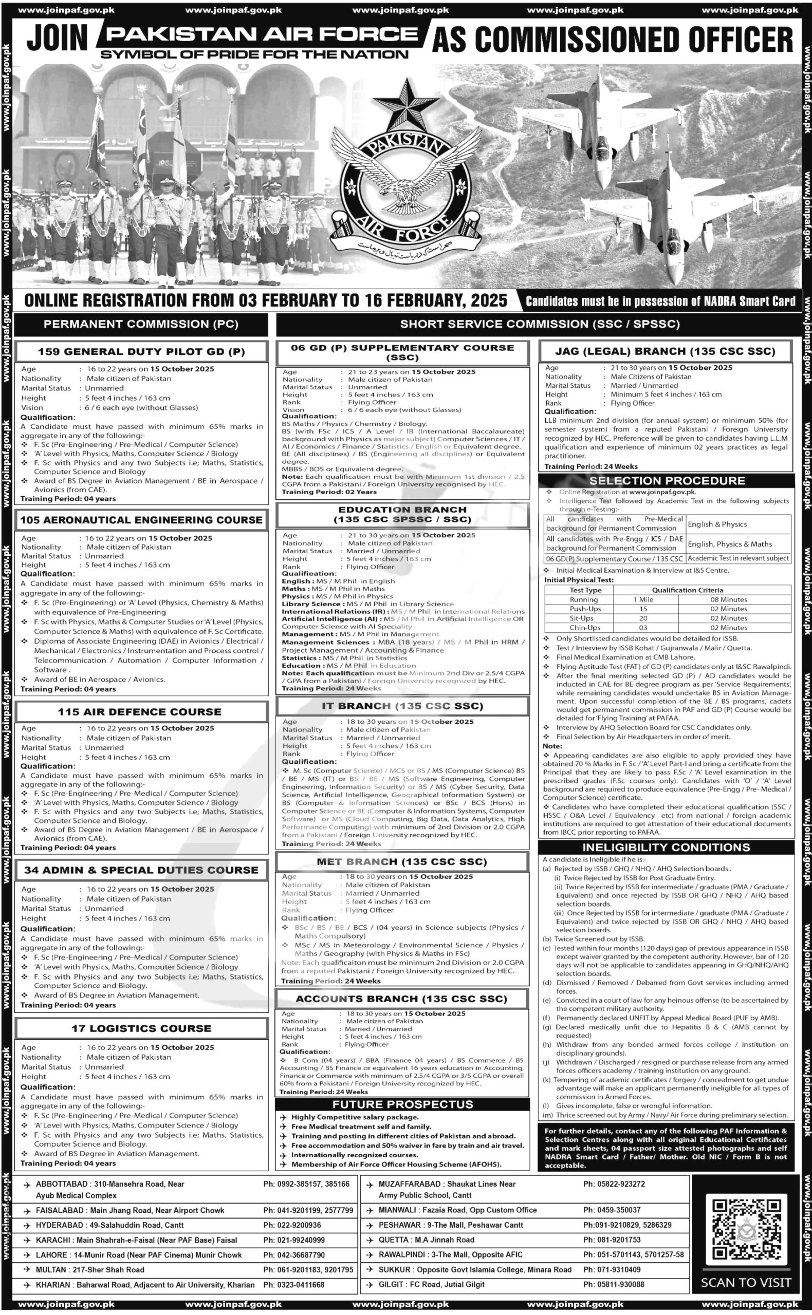 PAF GD Pilot Registration Jobs 2025