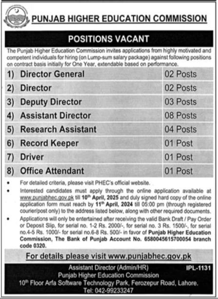 Higher Education Commission Jobs 2025
