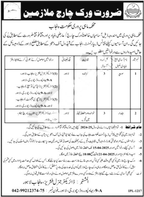 Fisheries Department Jobs 2025