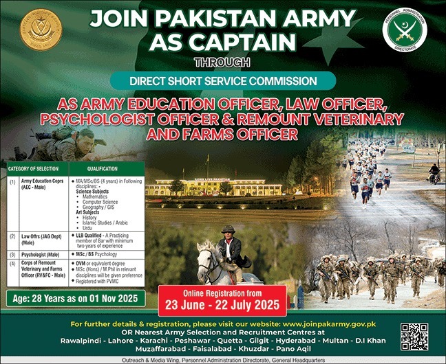 Pakistan Army Jobs